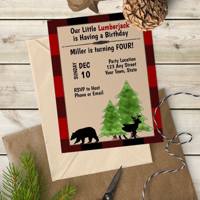 Invitación de cumpleaños a Lumberjack (Subido por el creador)