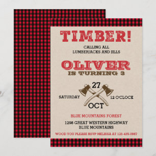 Invitación de cumpleaños a Lumberjack