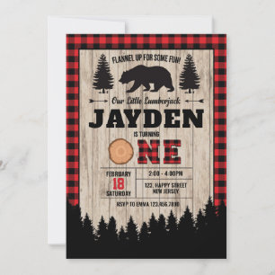 Invitación de cumpleaños a Lumberjack. Cumpleaños 