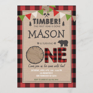 Invitación de cumpleaños a Lumberjack Cumpleaños d