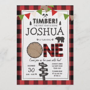 Invitación de cumpleaños a Lumberjack Cumpleaños d