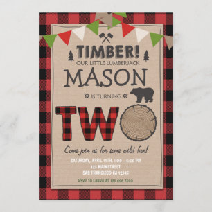 Invitación de cumpleaños a Lumberjack Cumpleaños d