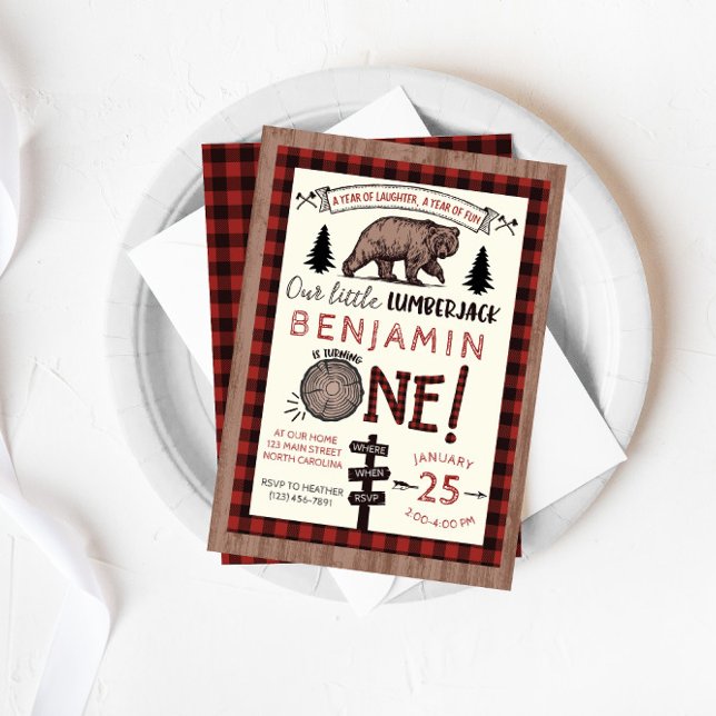 Invitación de cumpleaños a Lumberjack Cumpleaños d (Subido por el creador)