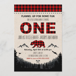 Invitación de cumpleaños a Lumberjack Cumpleaños d