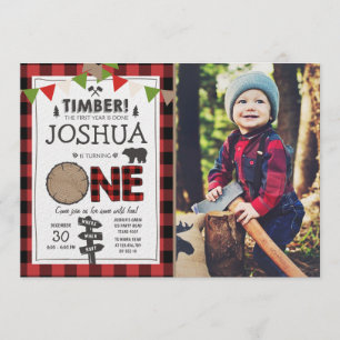 Invitación de cumpleaños a Lumberjack Cumpleaños d