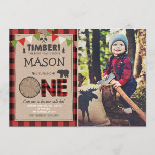 Invitación de cumpleaños a Lumberjack Cumpleaños d