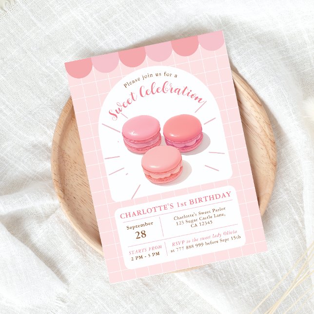 Invitación de cumpleaños a Macaroons Sweet Shop (Subido por el creador)