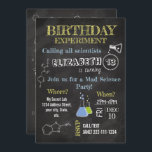 Invitación de cumpleaños a Mad Science Fiesta<br><div class="desc">¿Estás listo para lanzar una impresionante fiesta de cumpleaños de Mad Science? No busques más, porque tenemos la invitación perfecta para ti. Nuestra invitación a la fiesta de la ciencia del cumpleaños impresionará a tu pequeño y a todos sus amigos. Es fácil de personalizar con los detalles de su fiesta....</div>