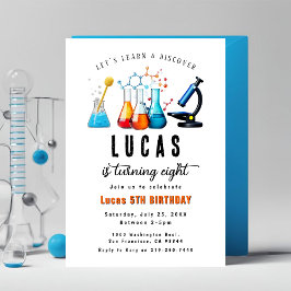 Invitación de cumpleaños a Mad Science Fiesta