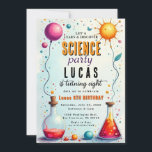Invitación de cumpleaños a Mad Science Fiesta<br><div class="desc">¡Ignorar la curiosidad y celebrar con estilo con nuestras invitaciones de fiesta de cumpleaños con temática científica! Perfecto para científicos jóvenes y mentes curiosas, estas invitaciones presentan diseños divertidos y coloridos inspirados en la química, la biología y el espacio exterior. Personalizar con los detalles de su fiesta, y que sus...</div>