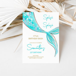 Invitación de cumpleaños a Mermaid Tail