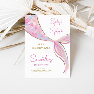Invitación de cumpleaños a Mermaid Tail