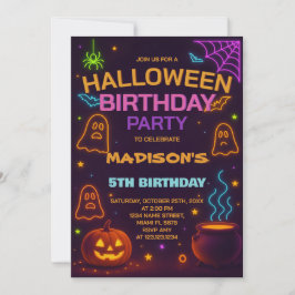 Invitación de cumpleaños a Monster Mash Halloween