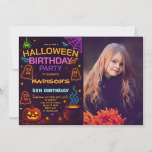 Invitación de cumpleaños a Monster Mash Halloween
