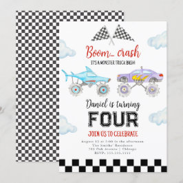 Invitación de cumpleaños a Monster Truck
