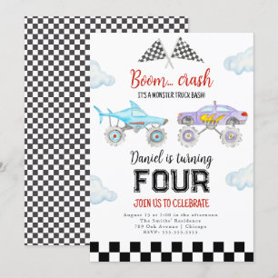 Invitación de cumpleaños a Monster Truck