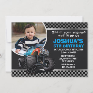 Invitación de cumpleaños a Monster Truck