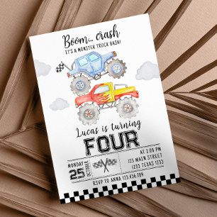 Invitación de cumpleaños a Monster Truck