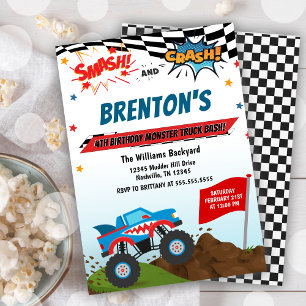 Invitación de cumpleaños a Monster Truck