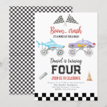 Invitación de cumpleaños a Monster Truck