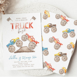 Invitación de cumpleaños a Monster Truck | Camión