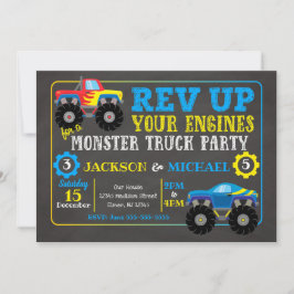 Invitación de cumpleaños a Monster Truck Joint Bir