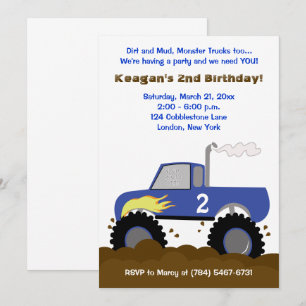 Invitación de cumpleaños a Monster Truck Photo (Az