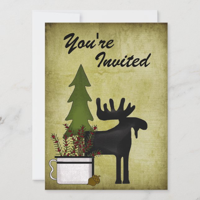 Invitación de cumpleaños a Moose Country Mountain  (Anverso)