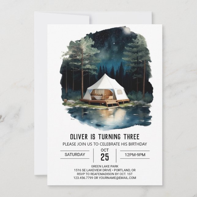 Invitación de cumpleaños a Mountain Wilderness (Anverso)