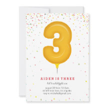 Invitación de cumpleaños a Mylar Balloon Merriment