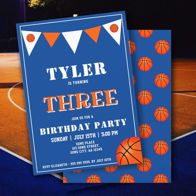 Invitación de cumpleaños a niño de baloncesto terc (Subido por el creador)