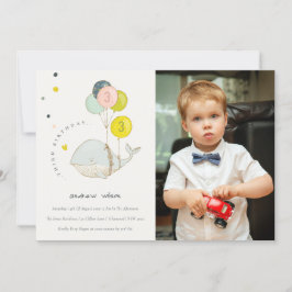 Invitación de cumpleaños a niños con foto de balle