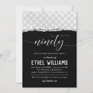 Invitación de cumpleaños a noventa diamantes
