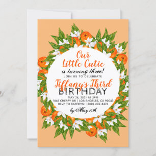 Invitación de cumpleaños a nuestro Naranja pequeño