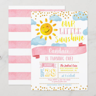 Invitación de cumpleaños a nuestro pequeño sol - C