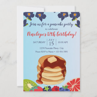 Invitación de cumpleaños a Pancake