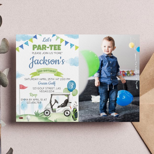 Invitación de cumpleaños a Par-tee Golf (Subido por el creador)
