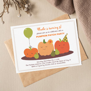 Invitación de cumpleaños a Parche de Calabaza