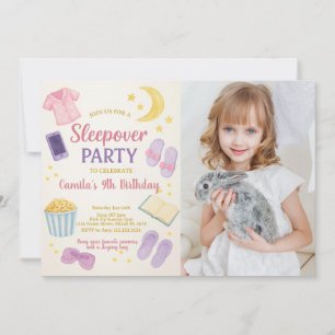 Invitación de cumpleaños a Pastel Watercolor Sleep