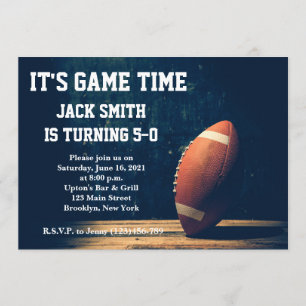 Invitación de cumpleaños a Personalizado de fútbol