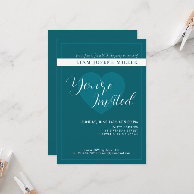 Invitación de cumpleaños a Personalizado de Gasoli (Anverso/Reverso In Situ)