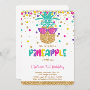 Invitación de cumpleaños a Pineapple
