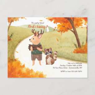 Invitación de cumpleaños a postales para animales