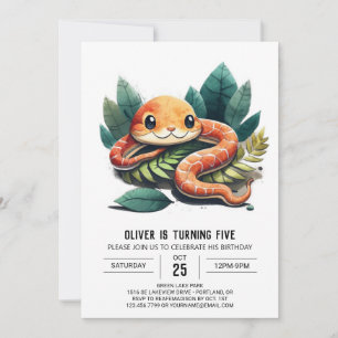 Invitación de cumpleaños a Reptile Adventure