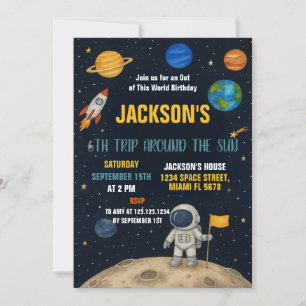 Invitación de cumpleaños a Rocket Adventure