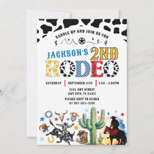 Invitación de cumpleaños a Rodeo Roundup