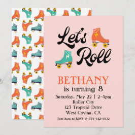 Invitación de cumpleaños a Roll Roller Skate