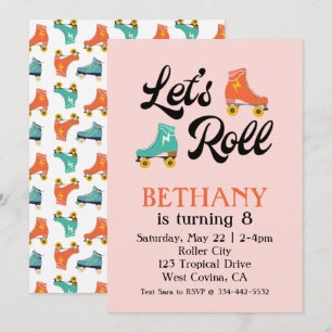 Invitación de cumpleaños a Roll Roller Skate