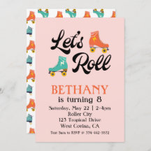 Invitación de cumpleaños a Roll Roller Skate