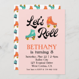 Invitación de cumpleaños a Roll Roller Skate